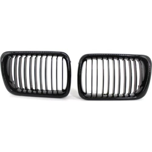 Front Kidney Grille Gloss Black Grills for E36 1997-1999 Refit Part