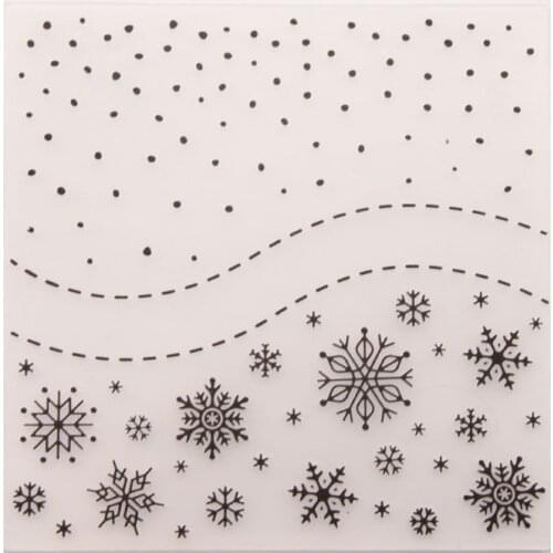 Snowflake Plastic Embossing Folder Template DIY Scrapbook Photo Album Card Make M17D