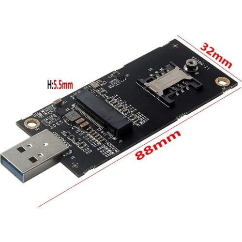 M.2 to USB3.0 development board NGFF to USB 3.0 adapter card for Quectel EM160R-GL EM120R-GL EM12-G EM06-A EM06-E EM05-E EM05-A