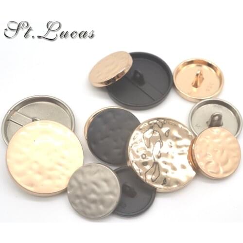 Hot sale 10pcs/lot fashion decorative buttons high quality uneven plane gold buttons for shirt suit overcot sewing accessory DIY