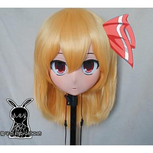 RB657)Quality Handmade Female/Girl Resin 3/4 Head Japanese Anime Cartoon Character Cosplay Rumia Kigurumi Mask