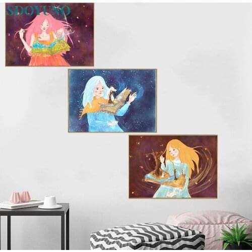 SDOYUNO 3Pcs 40x50cm Painting By Numbers For Adult Figure DIY Frameless Paint By Numbers On Canvas Digital Hand Painting