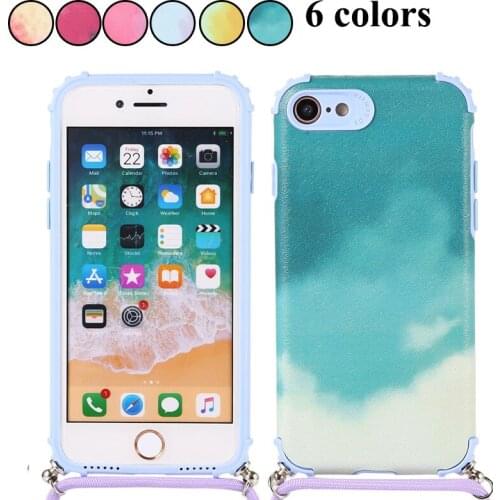 Tie-dye Four-corner Drop Resistance Soft Silicone Case For iPhone 6 7 8 Plus 12 11 Pro Max XR XS Max X Phone Etui Coque Cover