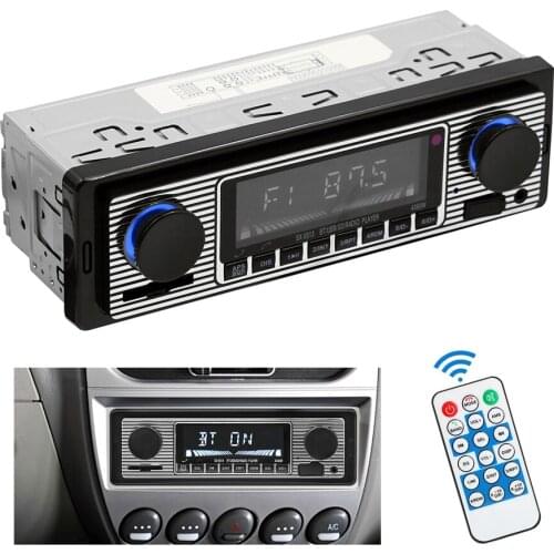 TF USB AUX Support Stereo In-dash 12V Car Radio Audio FM MP3 Multimedia Player Vintage Bluetooth Wireless
