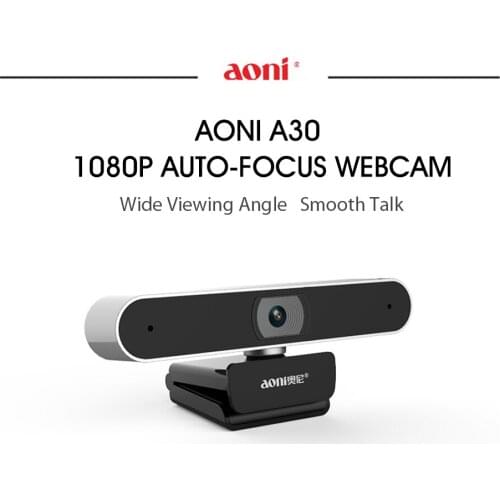 Aoni A30 webcam 1080p HD webcam 1920x1080 Built-in Microphone Auto Focus High-end Video Call Computer Web Camera for PC Laptop