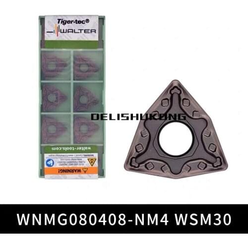 50PCS WALTER insert wnmg080408-NM4 WSM30 /wnmg080404- /wnmg0804012 suitable for stainless steel interrupted cuttingTurning Tool