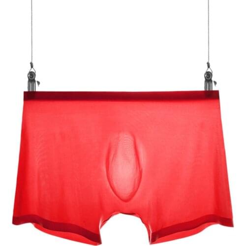 1 Piece Panties Men Sexy Boxer Briefs Underwear Shorts Trunks Underpant Gay Transparent Comfortable Fast Shipping Wholesale