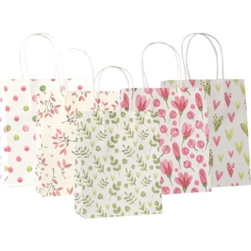 10pcs/lot Multifunction Elegant Colorful Kraft Gift Bag Packing Bags Christams Birthday Gifts Bag With Handle 15*18
