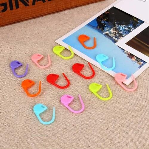 100pcs Mix Color Plastic Knitting Tools Locking Stitch Markers Crochet Latch Knitting Tools Needle Clip Hook