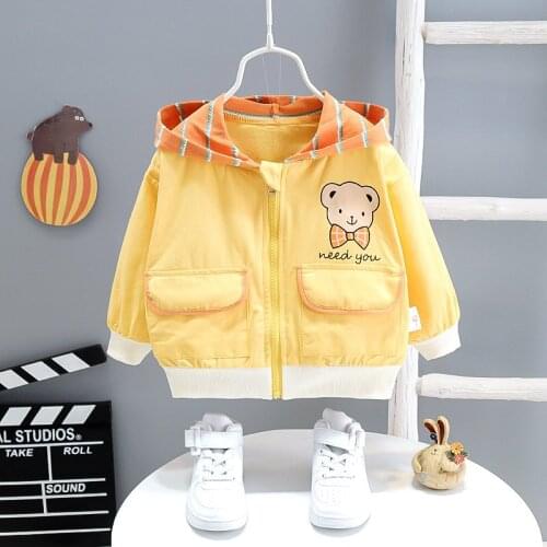 2020 Spring Autumn Children Girls Clothes Kids Cartoon bears Sweatershirt Toddler Fashion Brand Jacket Baby Outwear Boys Coat