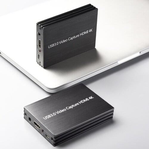 4K 1080P USB 3.0 To HDMI-compatible Video Audio Game Capture Card with Loop Out Full 1080p 60 Record Via DSLR Camcorder