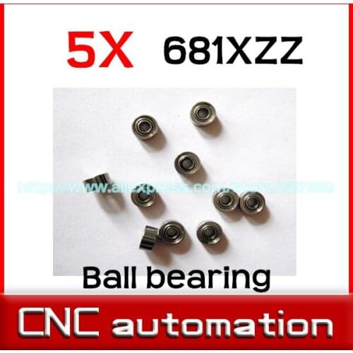 5pcs thin wall deep groove ball bearing 681XZZ 1.5*4*2 mm radial shaft