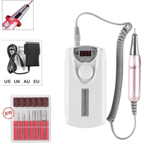 2021 New 30000RPM BQ101 Professional Rechargeable Electric Nail Drill For Manicure Two Color Options With Nail Drill Bits Set