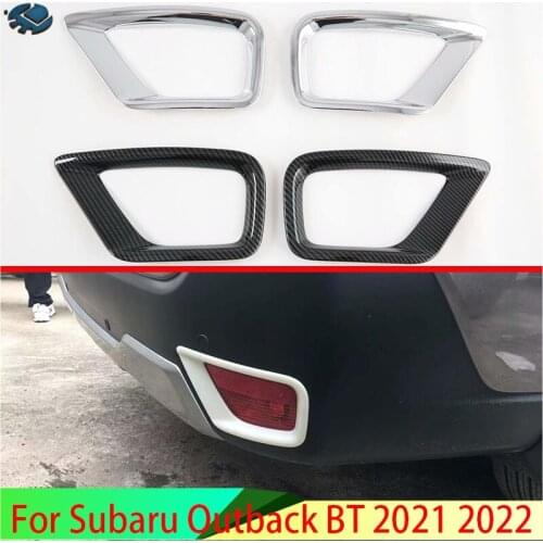 For Subaru Outback BT 2021 2022 Car Accessories ABS Chrome Rear Reflector Fog Light Lamp Cover Trim Bezel Frame Styling Garnish