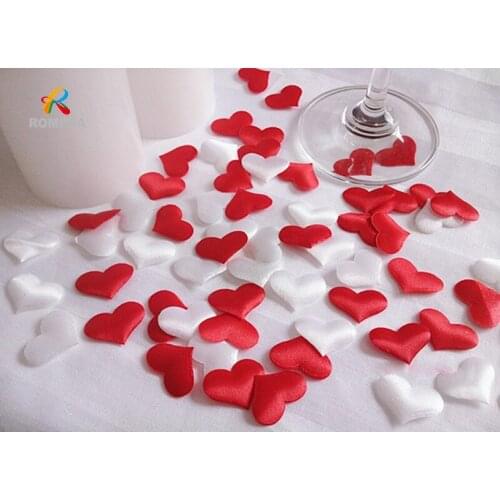 FREE SHIPPING--2000pcs Multi colour 2cm Wedding Table Decoration Heart,DIY Party Decoration,Fabric Heart