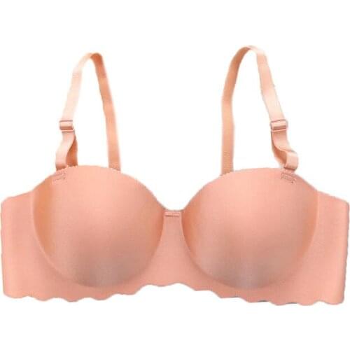 Traceless underwear women small breast gathering on the thin under the thick model without steel ring gathering bra