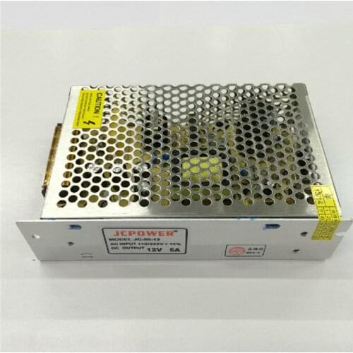 Power supply with power cord and dc connector for 12vdc led strip ,5a max ,EU ,US ,AU plug