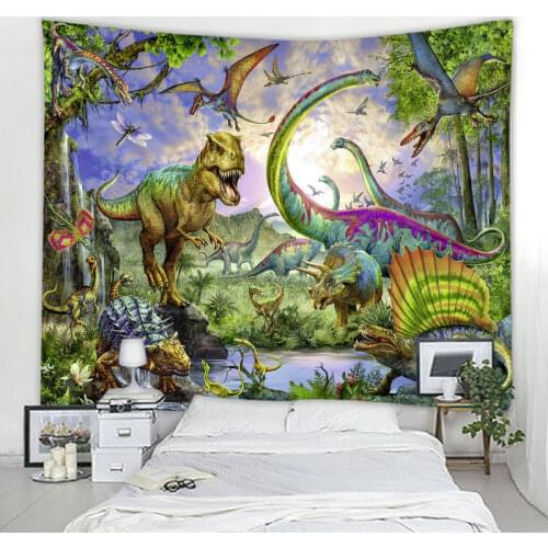 3D Dinosaur Decoration Tapestry Hippie Bohemian Wall Tapestry Gypsy Landscape Wall Decoration Tapestry Bedroom Tapestry