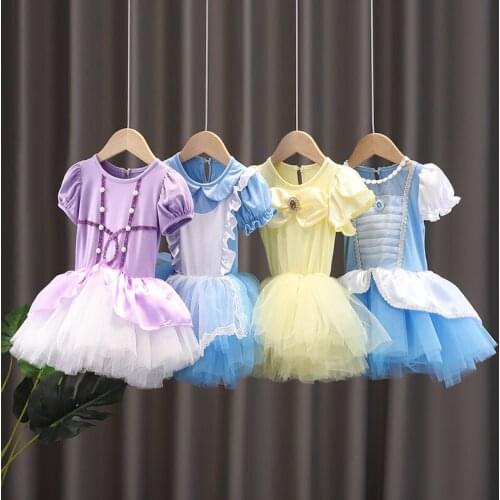 Ruifglasb Kids Girls Ballet Tutus dress Princess sofia belle Clothes Dress Up Dance Costumes Cosplay Alice Bodysuit