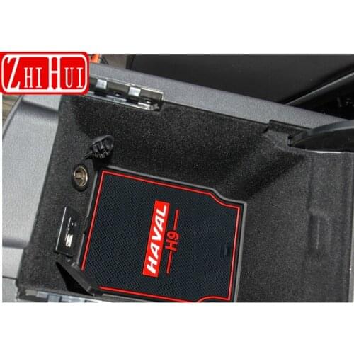 For GWM Haval Hover H9 2015-2020 Interior Non-Slip Mat Door Groove Pad Rubber Gate Slot Cup Cushion Decoration Car Accessories