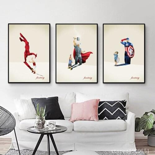 Cotton no frame modern animation cartoon figures canvas printings oil painting printed on cotton wall art decoration pictures