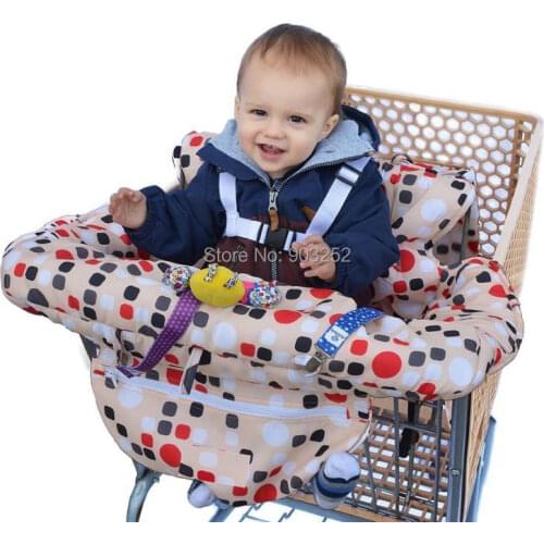 Grocery Shopping Cart Baby Seat Cover - Restaurant High Chair Insert Cushion Holder for Boys, Girls, Infants, Toddler