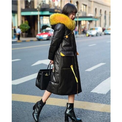 Женские зимние кожаные куртки LanLoJer China At AliExpress