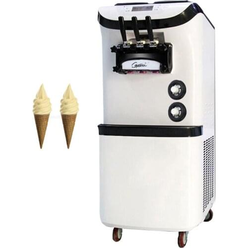 Stainless Steel Soft Ice Cream Machine With English Operating System Ice Cream Makers Machine