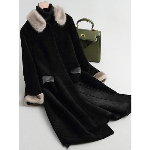MLCRIYG Fur Coats With Collar