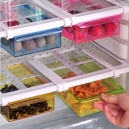 Refrigerator fresh-keeping partition layer multi-purpose creative drawer plastic storage box Eco-Friendly Kitchen Storage Rack