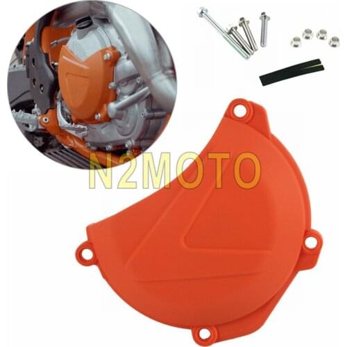 Motorcycle Orange Clutch Case Cover Guard Protector For Enduro 250SX-F 15-17 350SX-F 250 350 XC-F 16-17 250 350 EXC-F 2017-2018