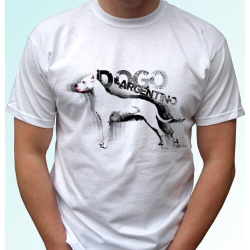 Homme 2019 New Print T Shirt Mens Short Sleeve Hot Dogo Argentino Design White T Shirt Dog Top Tee - Mens Sizest Shirts Online