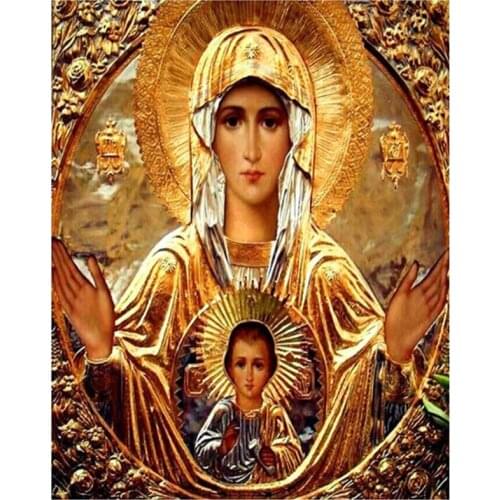 DIY 5D Full Square Round Religious Cross Stitch Kits Diamond Painting Embroidery Mosaic Icon Rhinestones Decor Gift FC664
