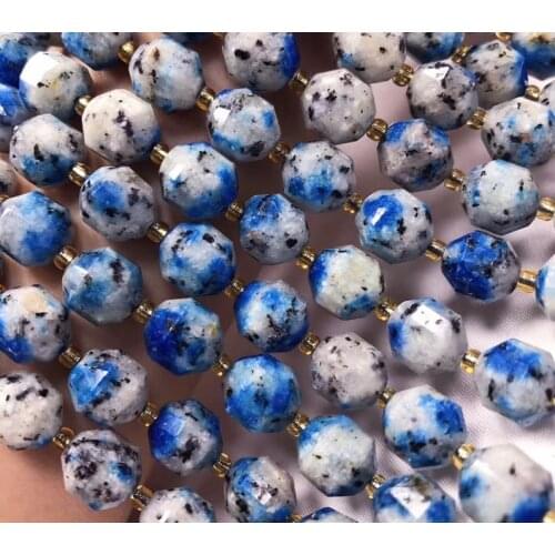 Natural K2 jasper 7*8mm energy column faceted lantern loose beads sharp spacer perle DIY bracelet necklace semi precious jewelry