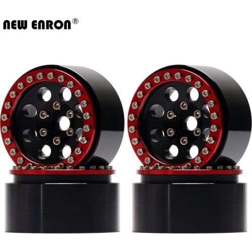 NEW ENRON 1.9inch Aluminum Alloy CNC 8 Holes Beadlock Wheel Rim Hub 4Pcs for RC Car 1/10 Axial Scx10 90046 D90 TRX4 RedCat