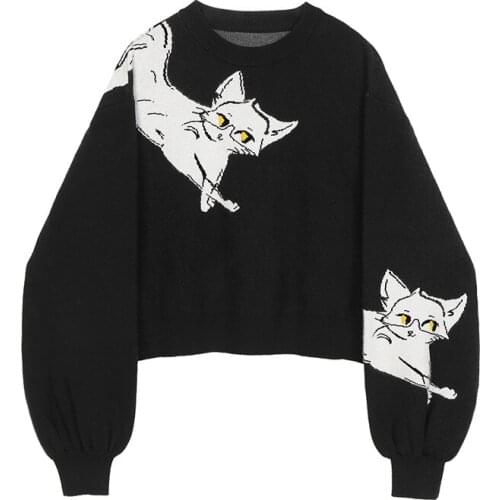 Pullovers Women Cartoon Sweater Top women Winter Knitted Sweet Kawaii Oversize Chic Hot Sale Loose Jumper Student Womens рубашка