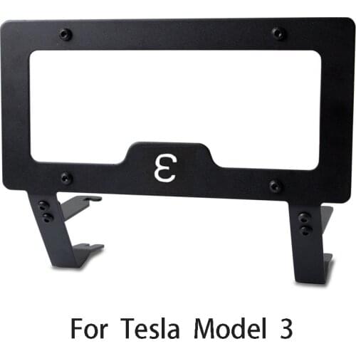 License Plate Frame for Tesla Model 3 2017-2019 Aluminum Alloy Punch Free Car Accessories License Plate Frame US Dropship