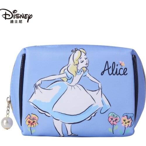 Disney Alice Makeup Bag Girls Handbag Large Capacity Portable Travel Waterproof Wash Bag New Fashion Coin Purse