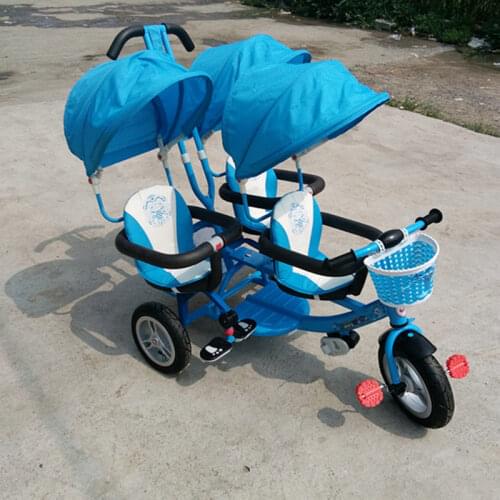 Three Baby Tricycle, New Arrival Triple Kids Stroller With Umbrella