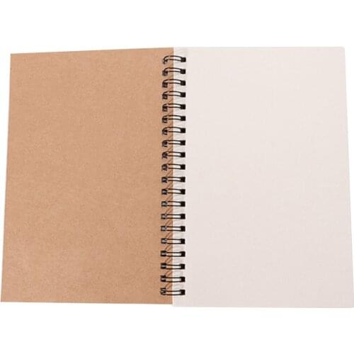 Vintage Kraft Paper Sketchbook Doodle Blank Notebook Creative Coil Notebook Creative Drawing Painting Notebook