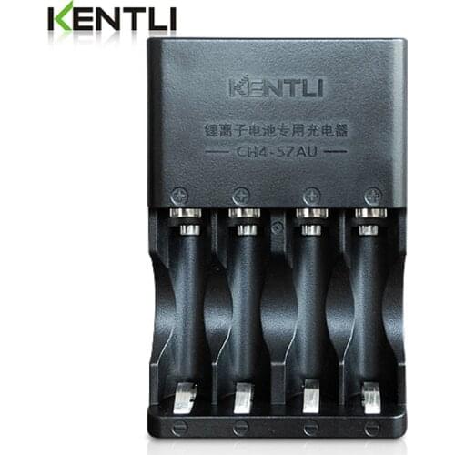 4 slot KENTLI polymer lithium li-ion charger for 1.5V AA AAA lithium li-ion rechargeable battery
