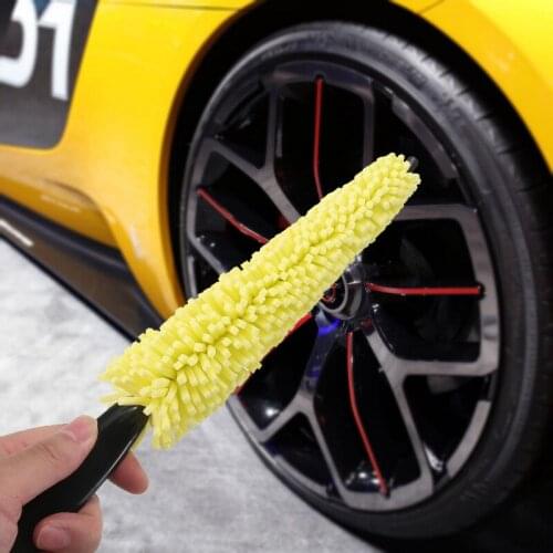 1Pcs Car Washing Wheel Brush Car Tire Rim Cleaning Sponge Plastic Handle Wheel Rim Tire Washing Cleaning Scrub Brush