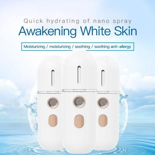 12ml Portable USB Rechargeable Nano Mist Face Sprayer Moisturizing Facial Steamer Body Nebulizer Skin Care Beauty Instruments
