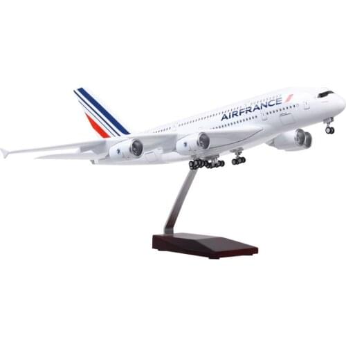 46cm 1/160 French Civil Aviation Airplane Passenger A380 Airline Model Light Landing Gear Diecast Plane Airliner Show Collection