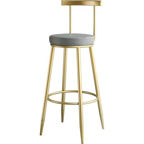 Bar Chair Home Living Room Front Desk Milk Tea Shop Modern Minimalist Leisure Backrest High Stools