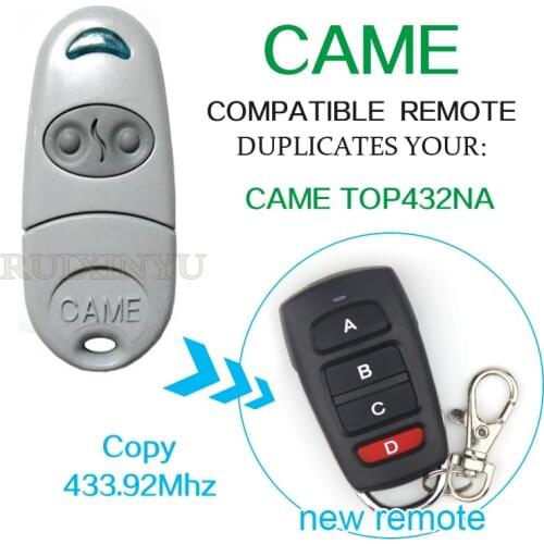 CAME TOP432NA remote control duplicator 433.92mhz garage door remote control CAME TOP432NA 433mhz