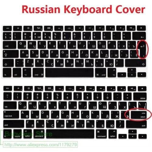 US EU Euro RU Russian Letter Keyboard Cover For Macbook Air Pro Retina 13 15 Laptop Russia Protector skin For iMac 13.3 15.4