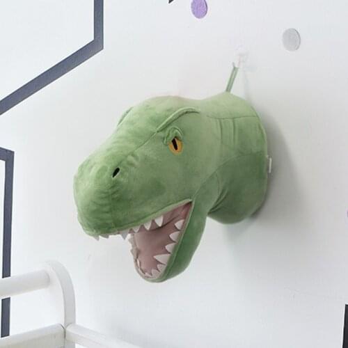 Baby Girl Room Decor Nordic Plush Toy Animal Head Wall Decoration Photo Props Pendant Christmas Decorations for Home Kids Rooms