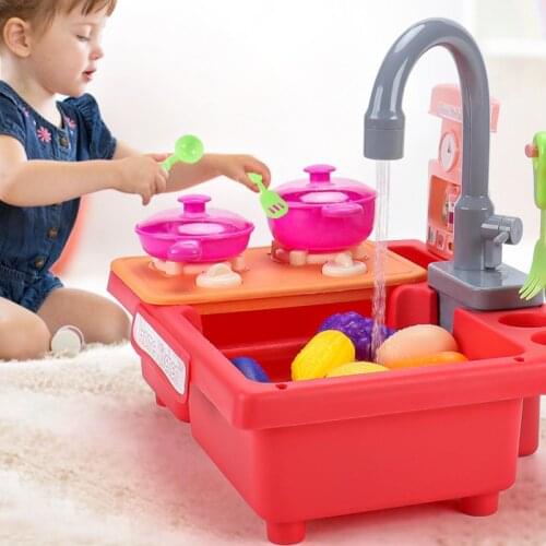 Childrens Kitchen Toys Simulation Electric Dishwasher Educational Toys Mini Kitchen Food Pretend Play Cutting Playing Kids Toys