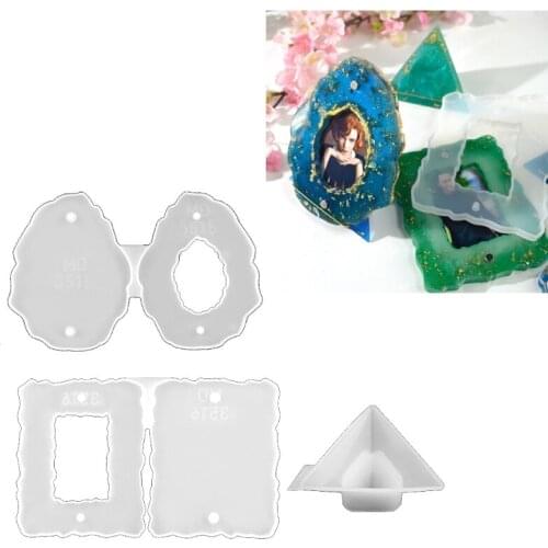Photo Frame Epoxy Resin Casting Mold Irregular Picture Frame Mold Silicone Mold DIY Personalized Photo Frame Molds Craft